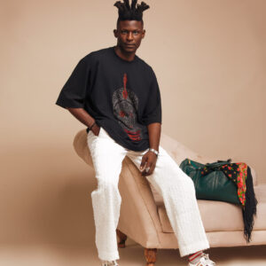 Black Oduduwa Bedazzled Shirt