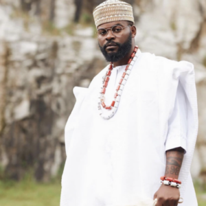 Ceremonial White Aso Oke Agbada