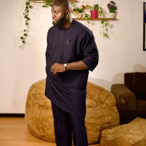 Midnight Navy Pinstripe Senator