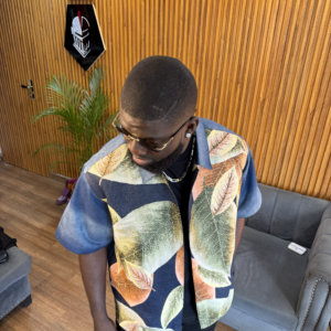Denim and Tapestry Mix Shirt