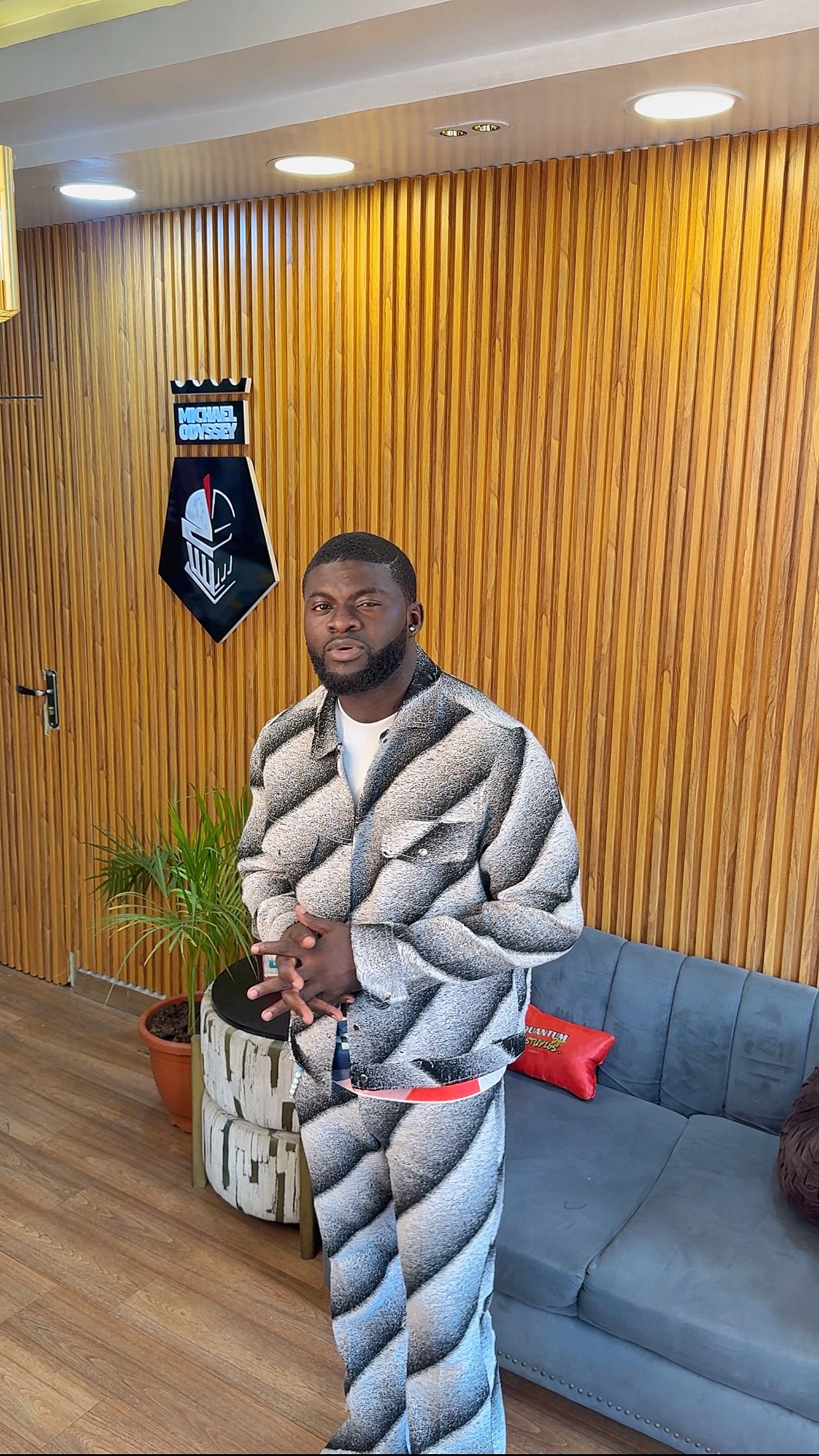 The Monochrome Drift Twill-Denim Ensemble