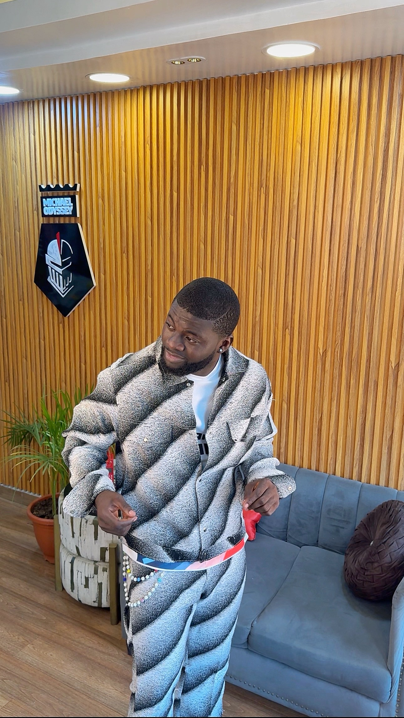 The Monochrome Drift Twill-Denim Ensemble