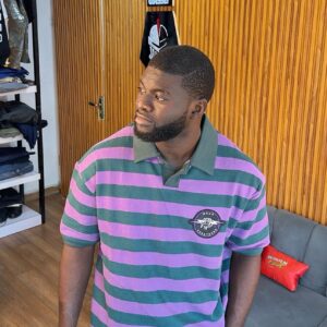 Valmont Heritage Stripe Polo in Purple