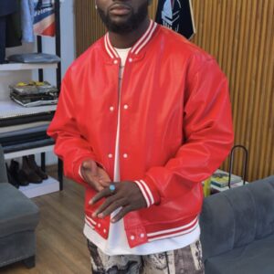 Red Leather Varsity Jacket