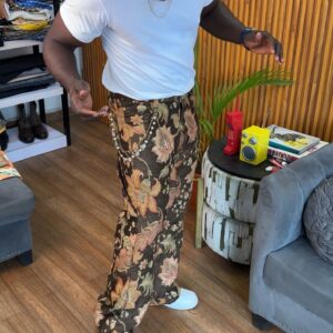 Raw Cut Tapestry Pants