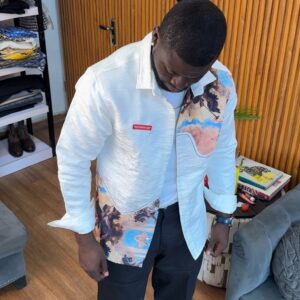 Renaissance Fresco White Long Sleeve Shirt